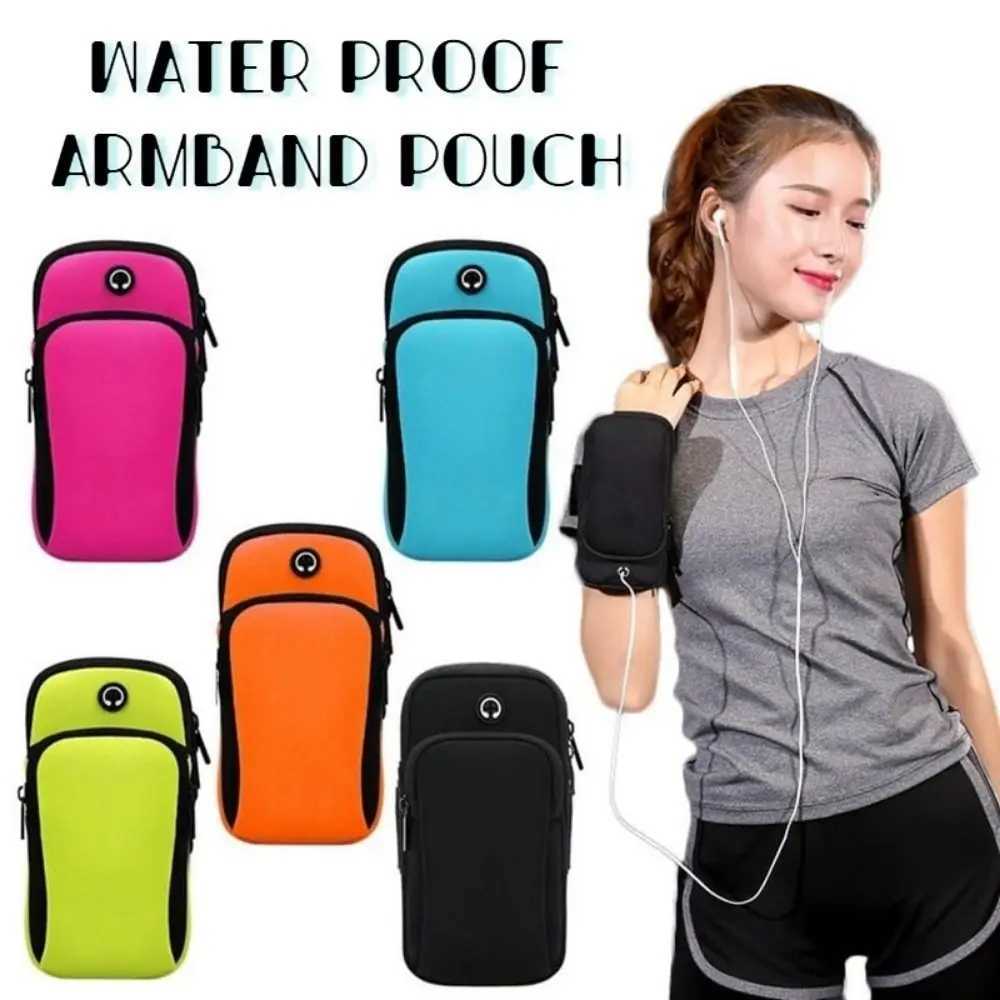 Durable Neoprene Sports Armband Phone Case Breathable Mesh Waterproof With Headset Hole Black Blue Green Arm Bags Universal W250604
