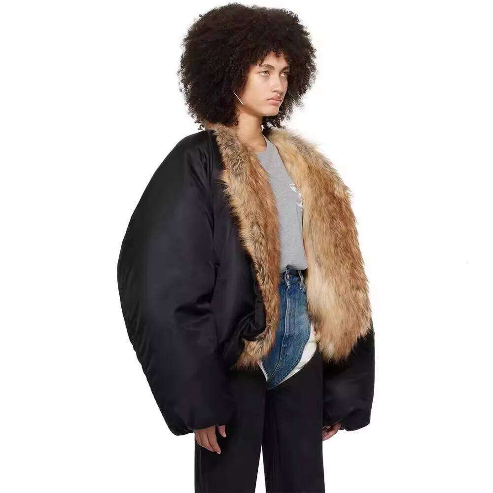 ZMEENNA 2024 Winter Black Long Sleeve Cardigan Fur Coats For Women Fashion Female New Elegant Tops Wear ZM624