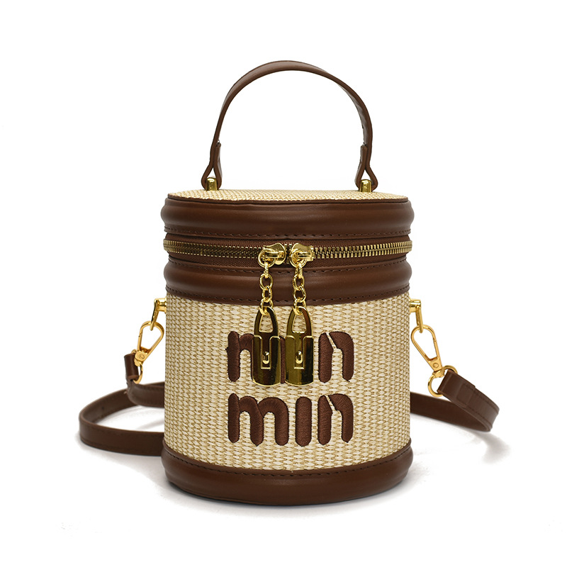 2025 Trendy Must-Have Linen Handheld Women Shoulder Crossbody Bag Versatile Bucket Bag Minimalist Design Free Shipping