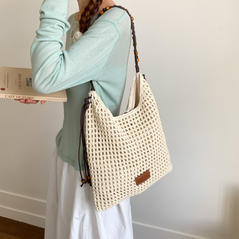 designer Korean Style Underarm Woven Bag 2025 Summer Beach Vacation Casual Straw Bag Large Capacity Simple Versatile Tote Bag