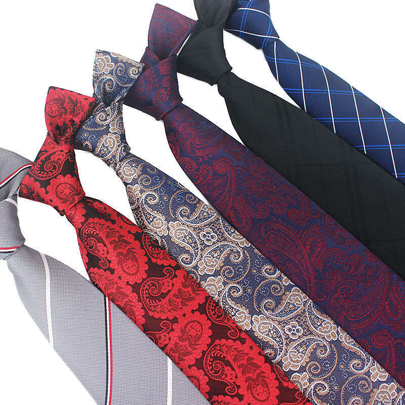 6cm mens tie 8cm handknotted paisley striped cashew red black blue business formal highend feel