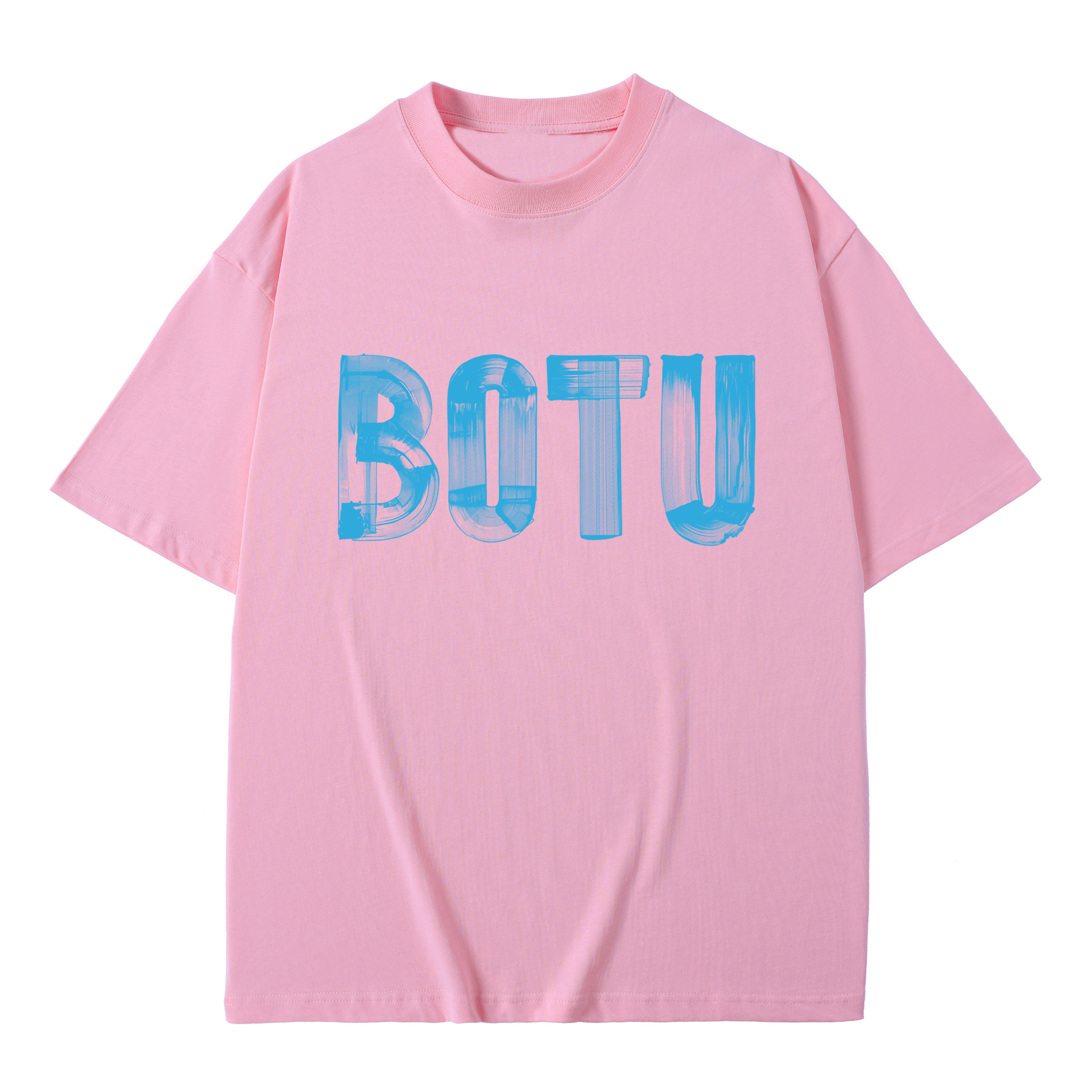 T-shirt men's top designer cotton T-shirt blue logo Painting short sleeved clothing high-quality fashionable T-shirt BROADTRUE