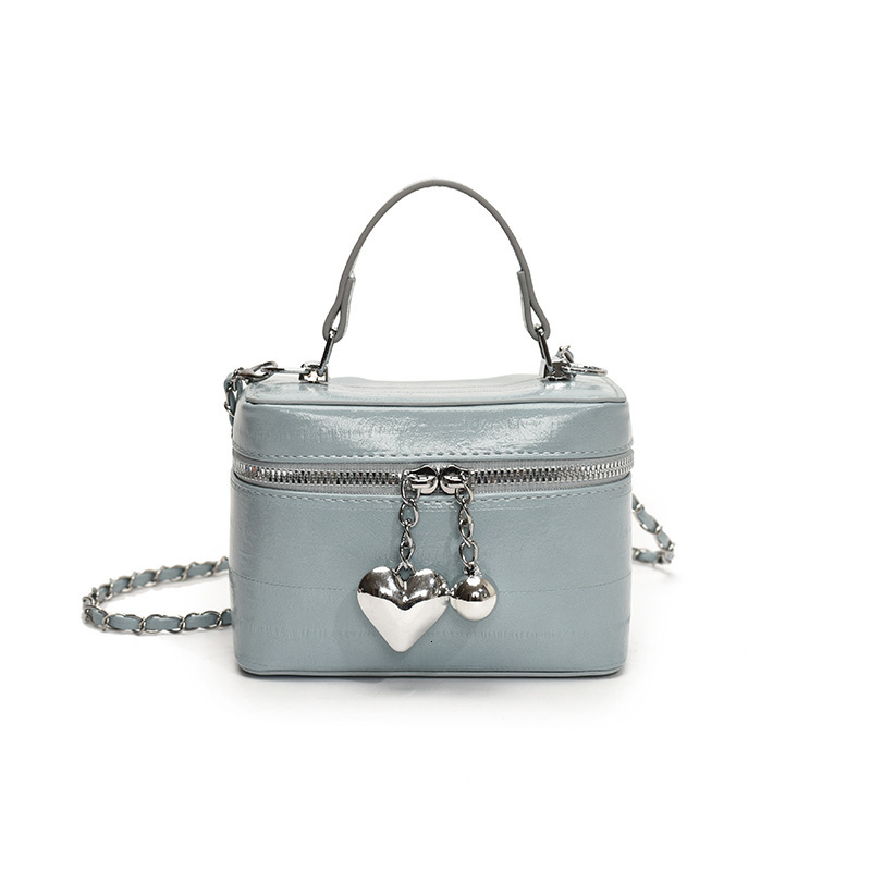 designer 2025 New Hot Fashion Chain Handbag Box Bag for Women High-Quality Texture Crossbody Bag Solid Color Simple Shoulder Bag