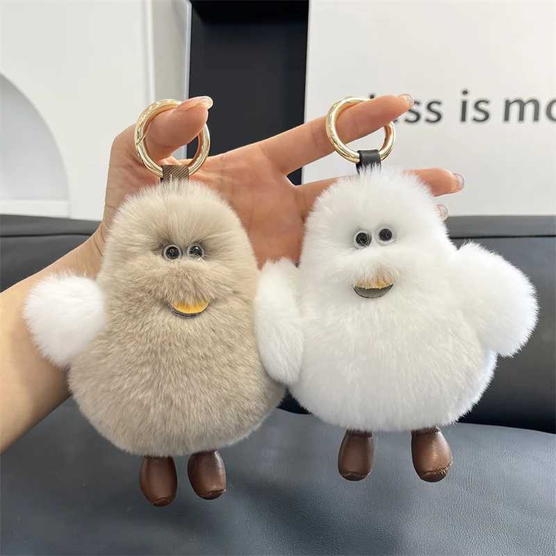 New Rex rabbit Fur Penguin Key Chain Bag Decoration Plush Toy Gift Keychain Cute Doll Pendant Lovely Penguin Dolls Holiday Gift W250604