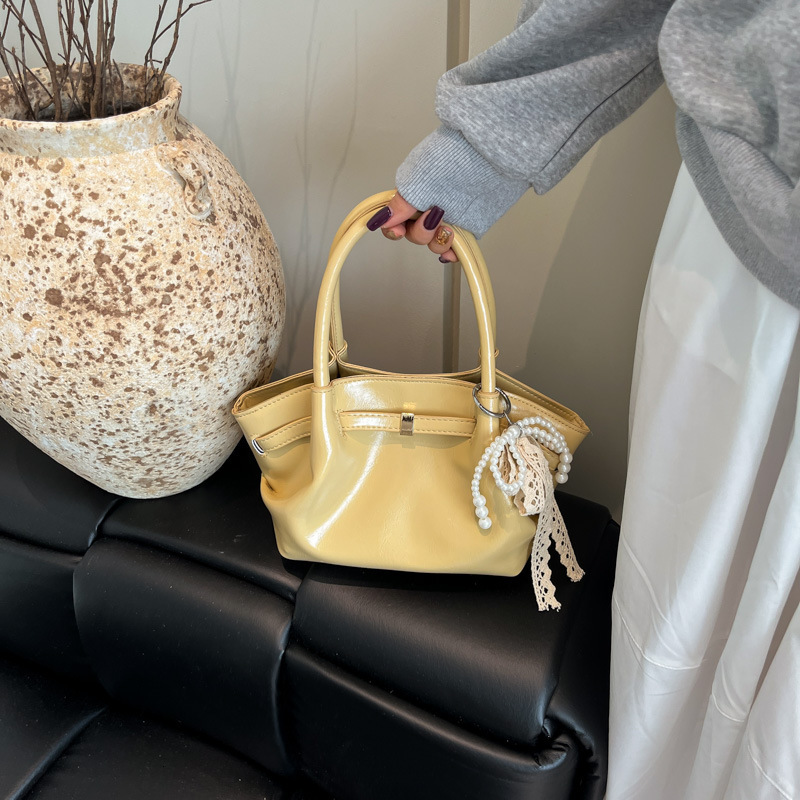 designer Korean Niche Handheld Basket Bag for Women 2025 New Trendy Fashion Sweet Lace Bucket Bag Cros