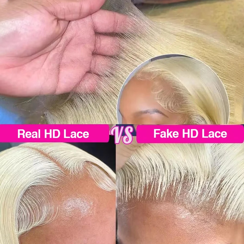 613 Blonde Lace Front Wig Human Hair 13x6 Deep Wave Lace Front Wigs 200 Density HD Lace Frontal Wig Pre Plucked Synthetic