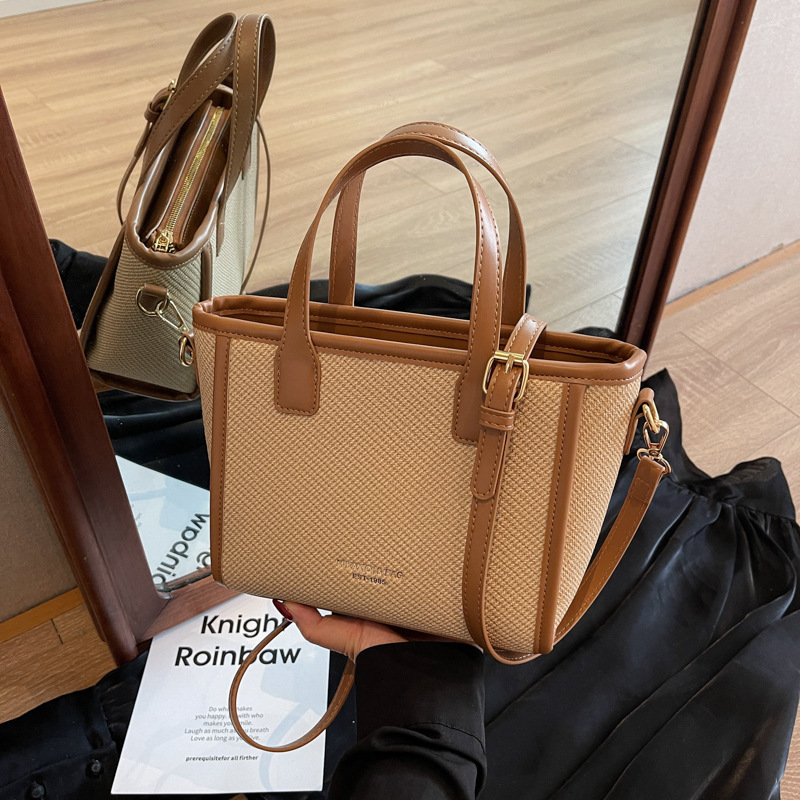 designer High-Quality Texture Large Capacity Tote Bag for Women 2025 New Trend Versatile Color-Block Shoulder Bag for Class and Commute Crossbody Bag