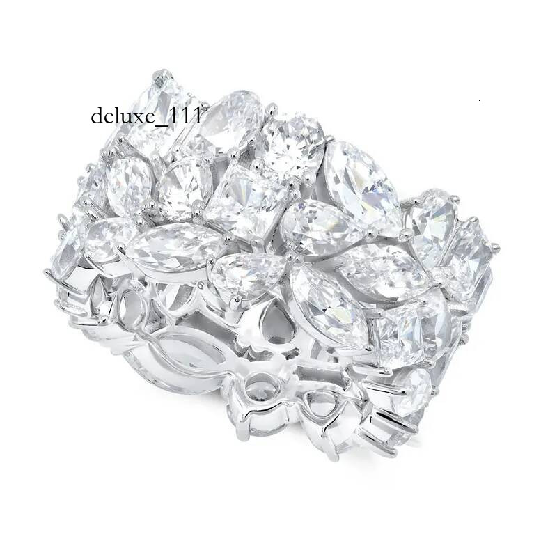 Choucong Brand Wedding Rings Vintage Jewelry Elegant Sterling Sier Fill White Water Drop 5A Cubic Zircon Party Eternity Women Engagement Band Ring Gif