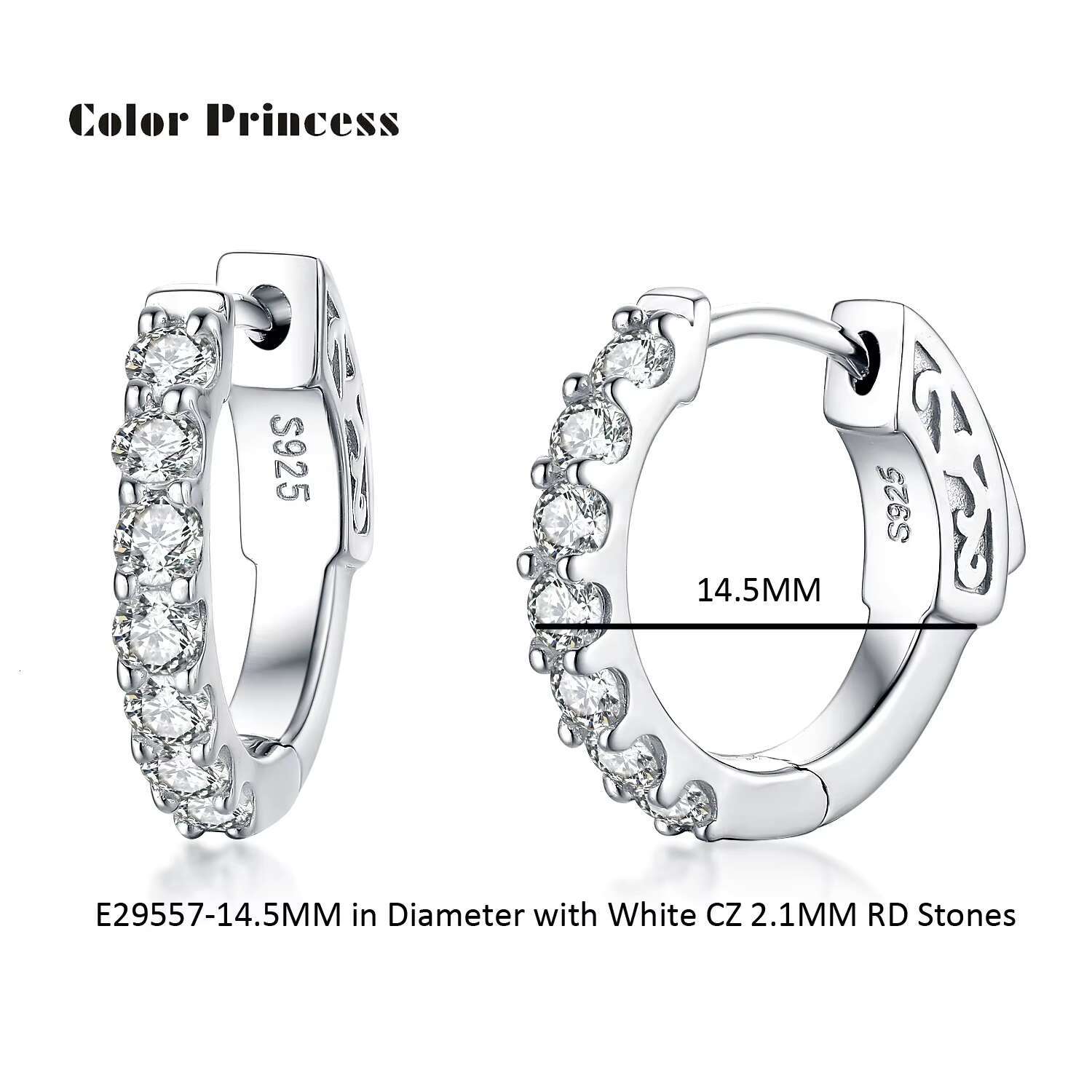 925 Sterling silver small moissanite earrings; minimalist jewelry gift; moissanite mini hoop earrings.