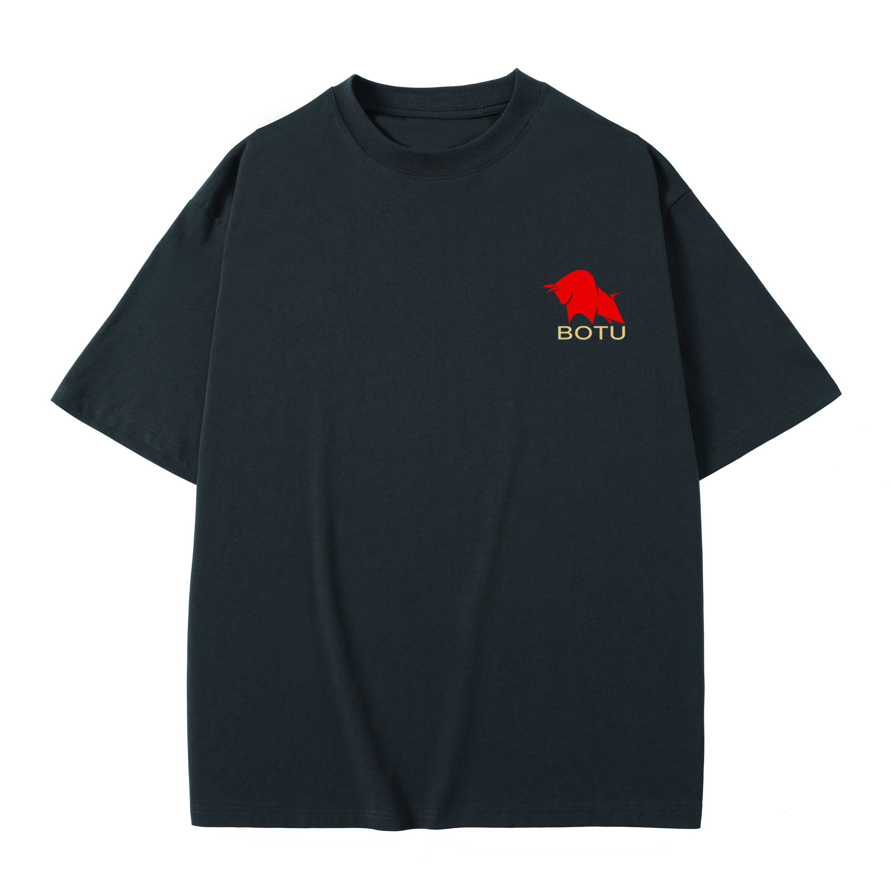 T-shirt men's top designer cotton T-shirt Silver the bull short sleeved clothing high-quality fashionable T-shirt BROADTRUE