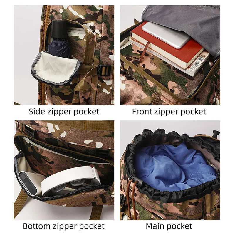 100L Outdoor Camping Backpack Hiking Bag Mens Large Capacity Storage Bag Multifunctional Travel Outdoor Luggage Climbing Bag W250603