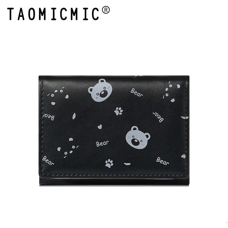 Korean Style Fresh Short 70% off Cute Bear PU Leather Women's Handbag Wallet