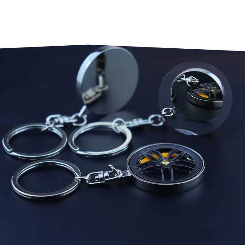 Fingertip Gadget Key Chain Car Hub Rim Wheel Keychain Fidget Toys Stress Relief Toy Keyring Bags Pendant M250604