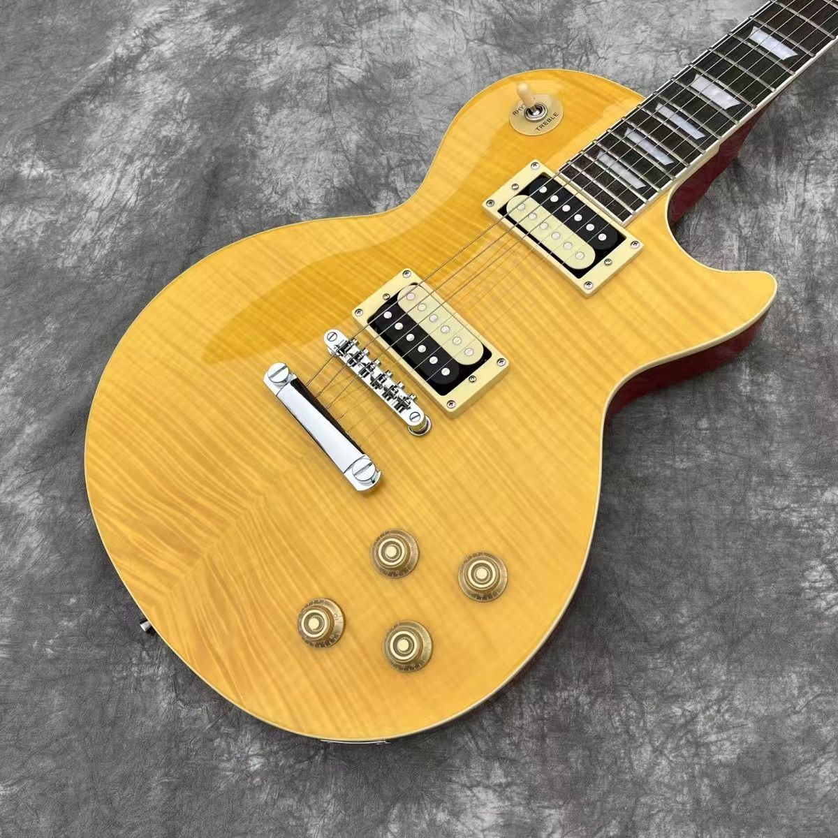 Customizable Electric Guitar - Unique Tiger Striped Finish