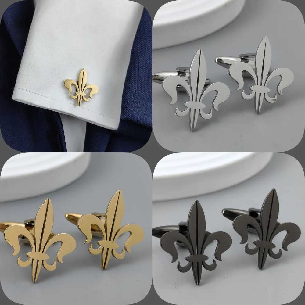 Silver retro baroque hollow gold-plated cufflinks black French shirt cuff accessories matching with mens suits W250606