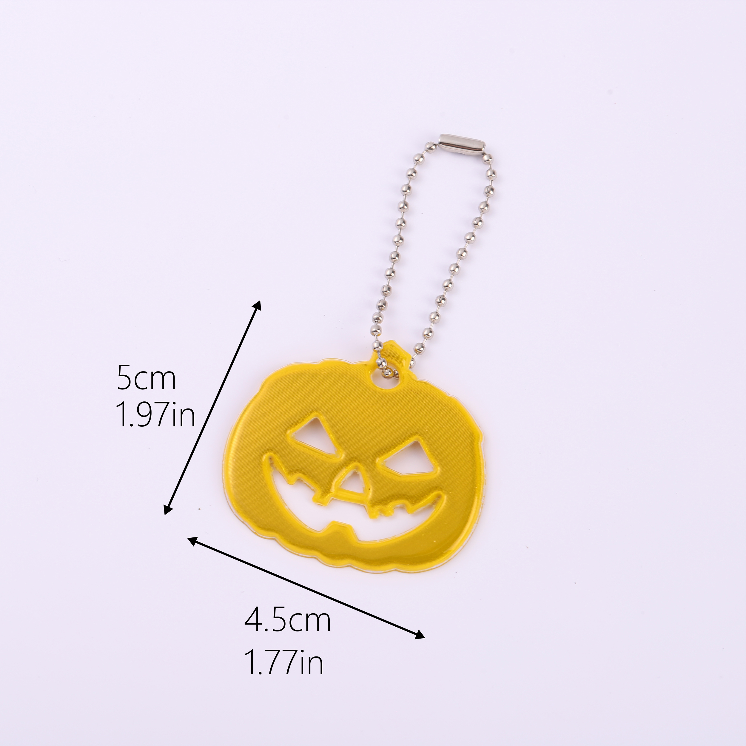 Halloween-Themed Pumpkin Nightlight Hanging Decoration with Creative Reflective Design