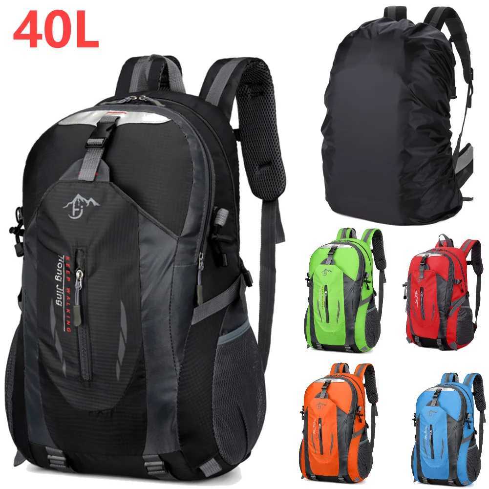 40L 840D Portable Waterproof Backpack Folding Mountaineering Bag Ultralight Outdoor Climbing Cycling Travel Knapsack Hiking Daypack W250603