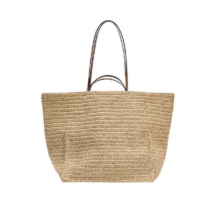 OLOEY Casual Large Capacity Straw Tote Designer Women Handbags Handmade Woven Summer Beach Bag Big Shopper Purses 2025