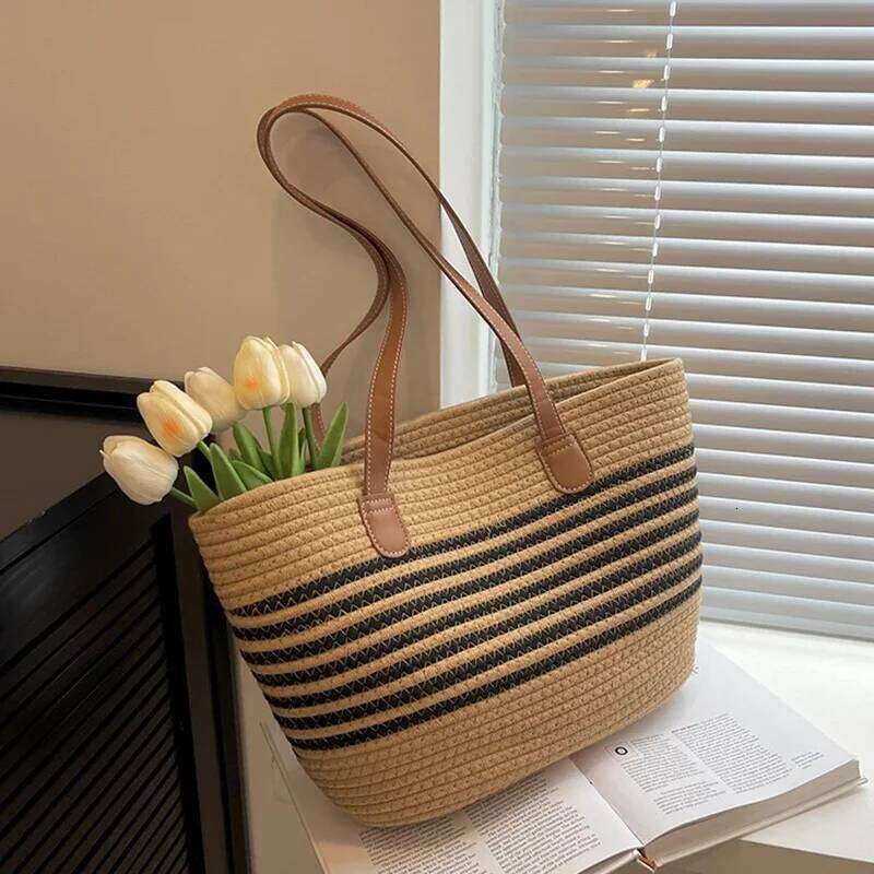 Casual Bohemian Style Beach 2024 Summer Straw Bag Design Women's Handbag