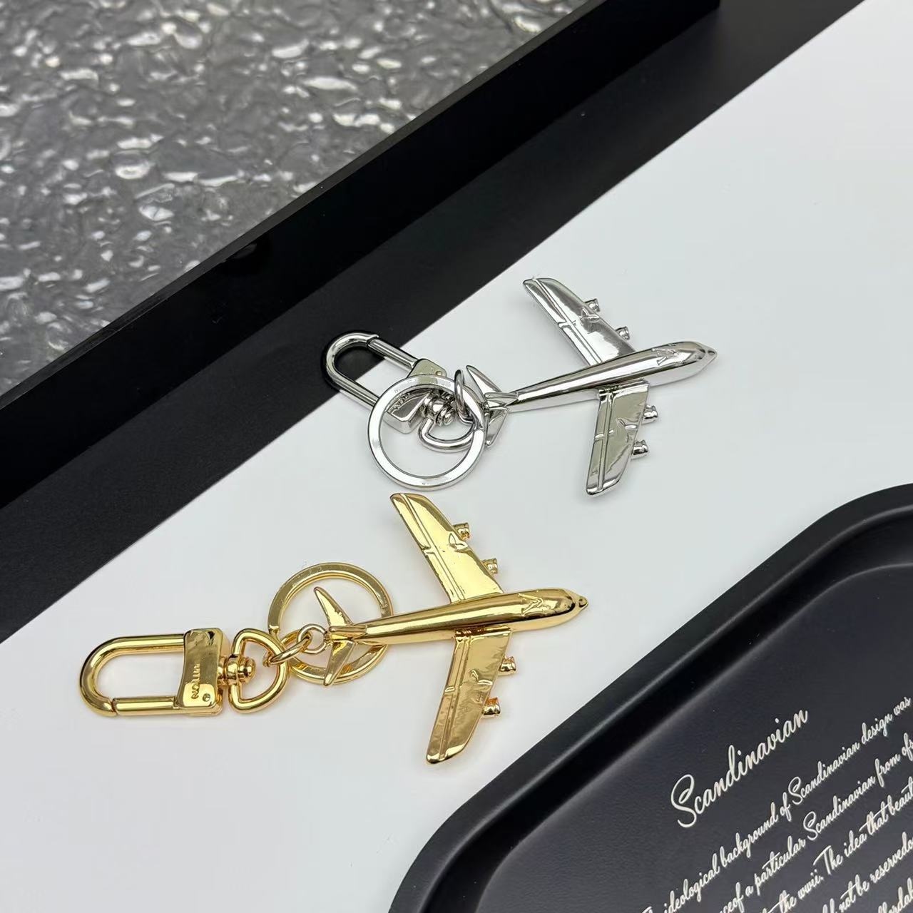 bag charm basketball keychain airplane Monogram keychain pendant Bag Bag chain car keychain waist chain Pendant Fashion Keyring