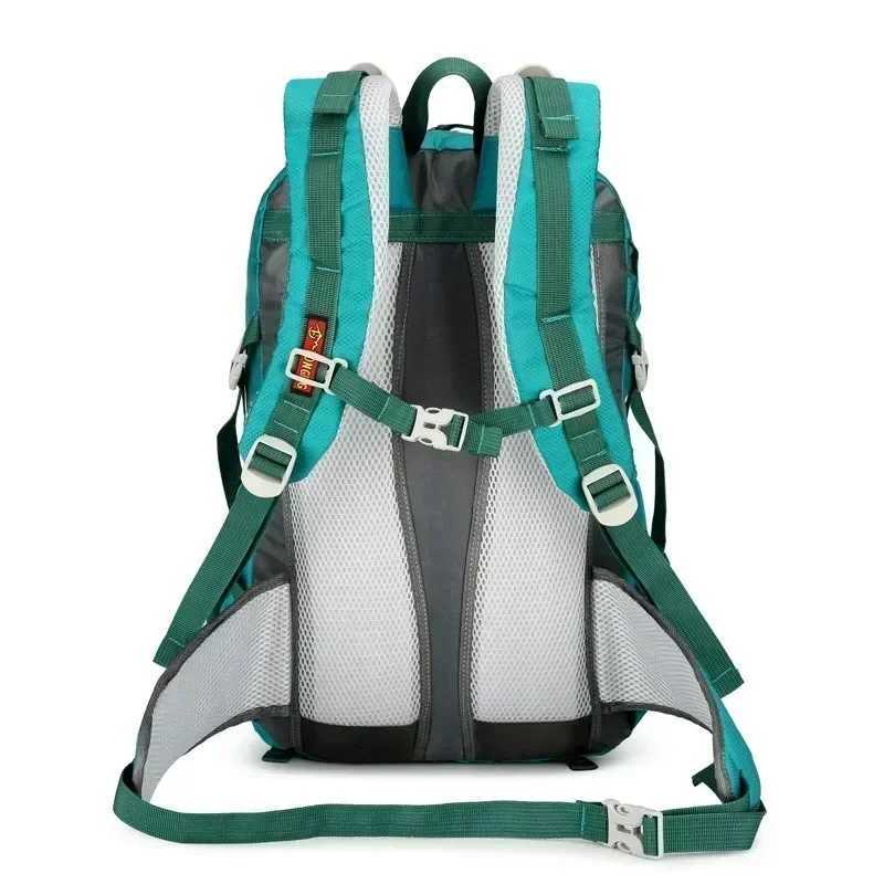 40L Outdoor Hiking Camping Backpack Bag Men Outdoor Waterproof Light Climbing Bag Woman Cycling Backpack With Waterproof Cover W250603