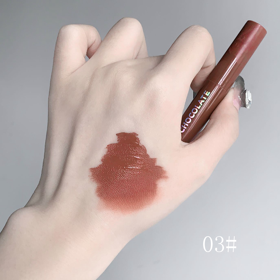 5pcs Chocolate Lip Glaze Set Matte Velvet Long Lasting Liquid Lipstick for Everyday Lip Gloss DH1005
