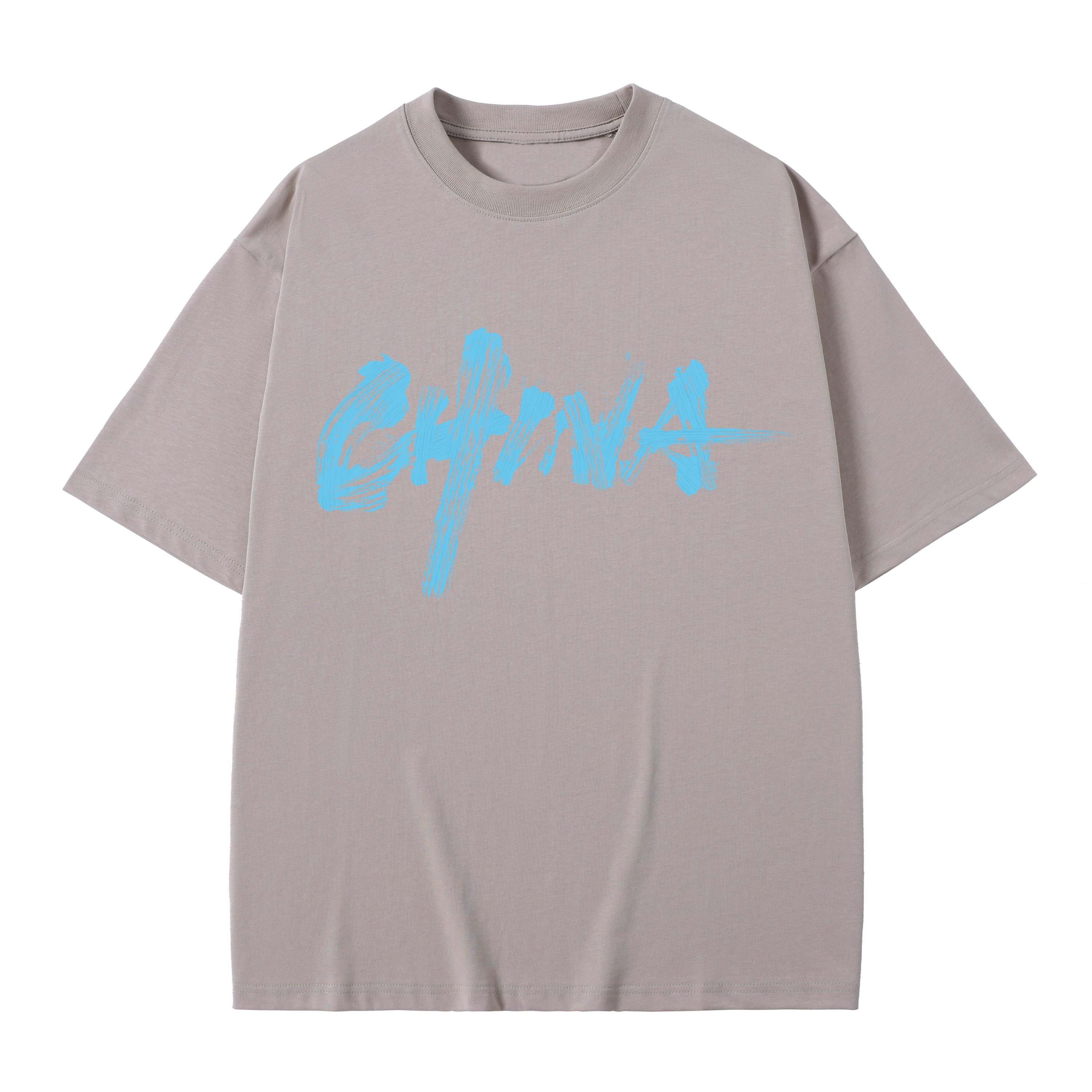 T-shirt men's top designer cotton T-shirt blue logo big Painting short sleeved clothing high-quality fashionable T-shirt BROADTRUE