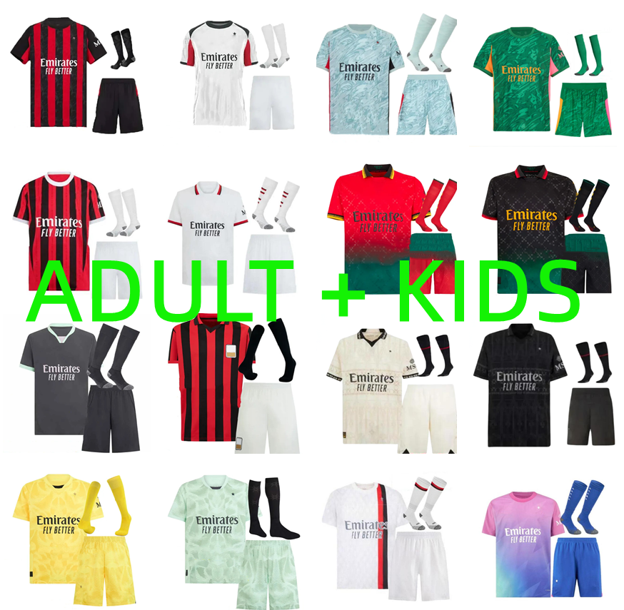 24 25 26 PULISIC RAFA LEAO MILAN soccer jerseyS 125-Year Anniversary M.MAIGNAN REIJNDERS JOAO FELIX GIMENEZ WALKER 2025 2026 football shirt maillot adult kids kits