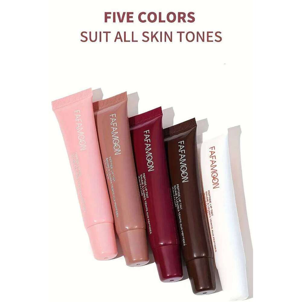 free shipping 5-color glossy balm, moisturizing, hydrating and lightening lines, fruity makeup liquid, tinted lip balm suitable for da