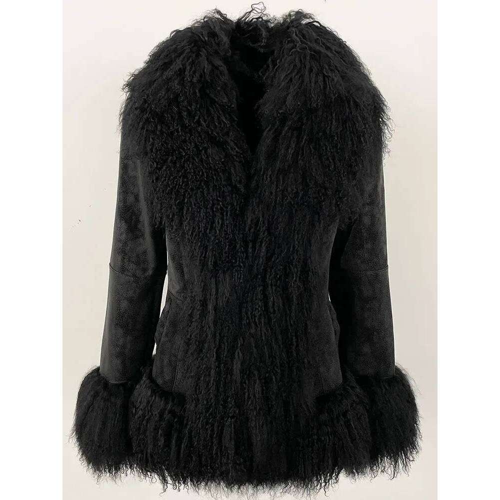 OFTBUY Thick Warm Fashion Overwear Lady 2025 New Winter Women Natural Mongolia Sheep Jacket Real Rabbit Fur Coat Female