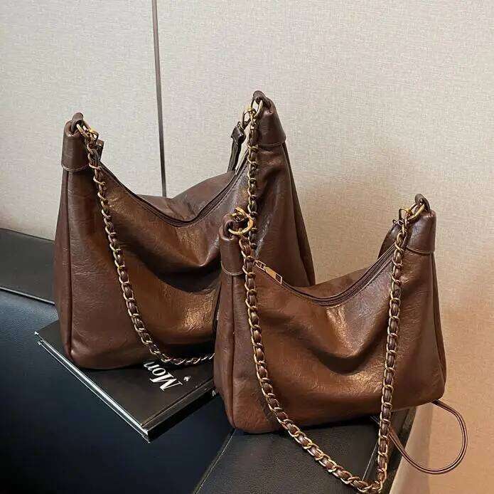 2025 New Women's Tote Crossbody Feel Chain Shoulder Bag For Work Evening Party