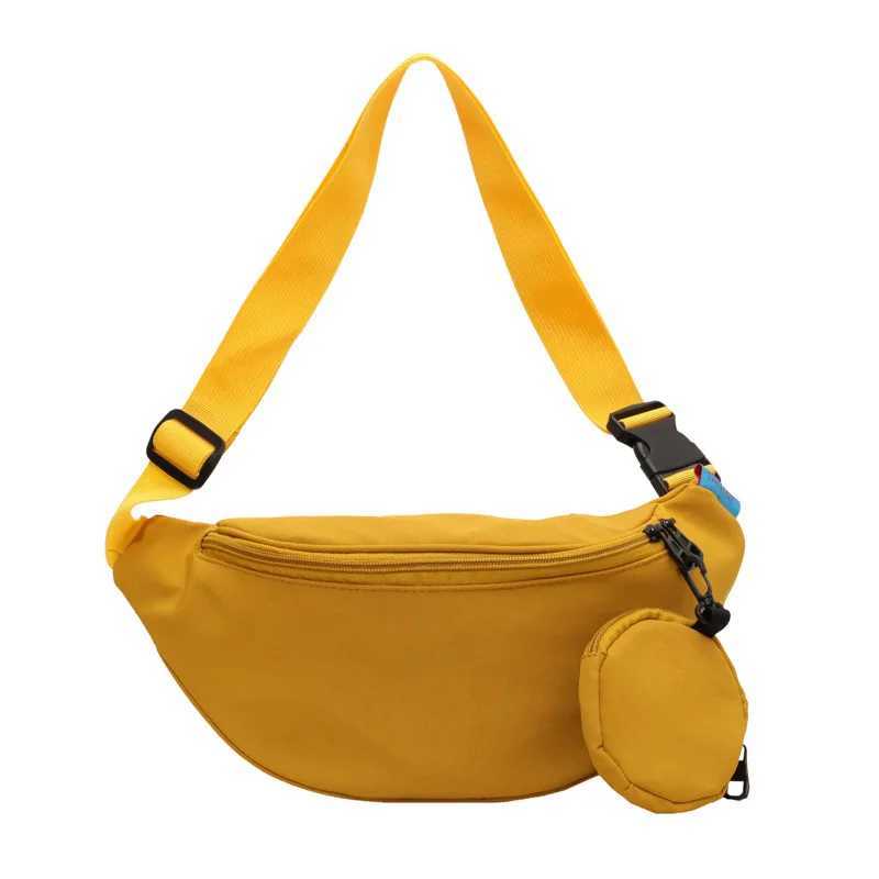 Black Yellow Orange Punk Hip Hop Crossbody Bag Men Women Street Casual Phone Coin Waist Bag Techwear Fanny Pack W250604