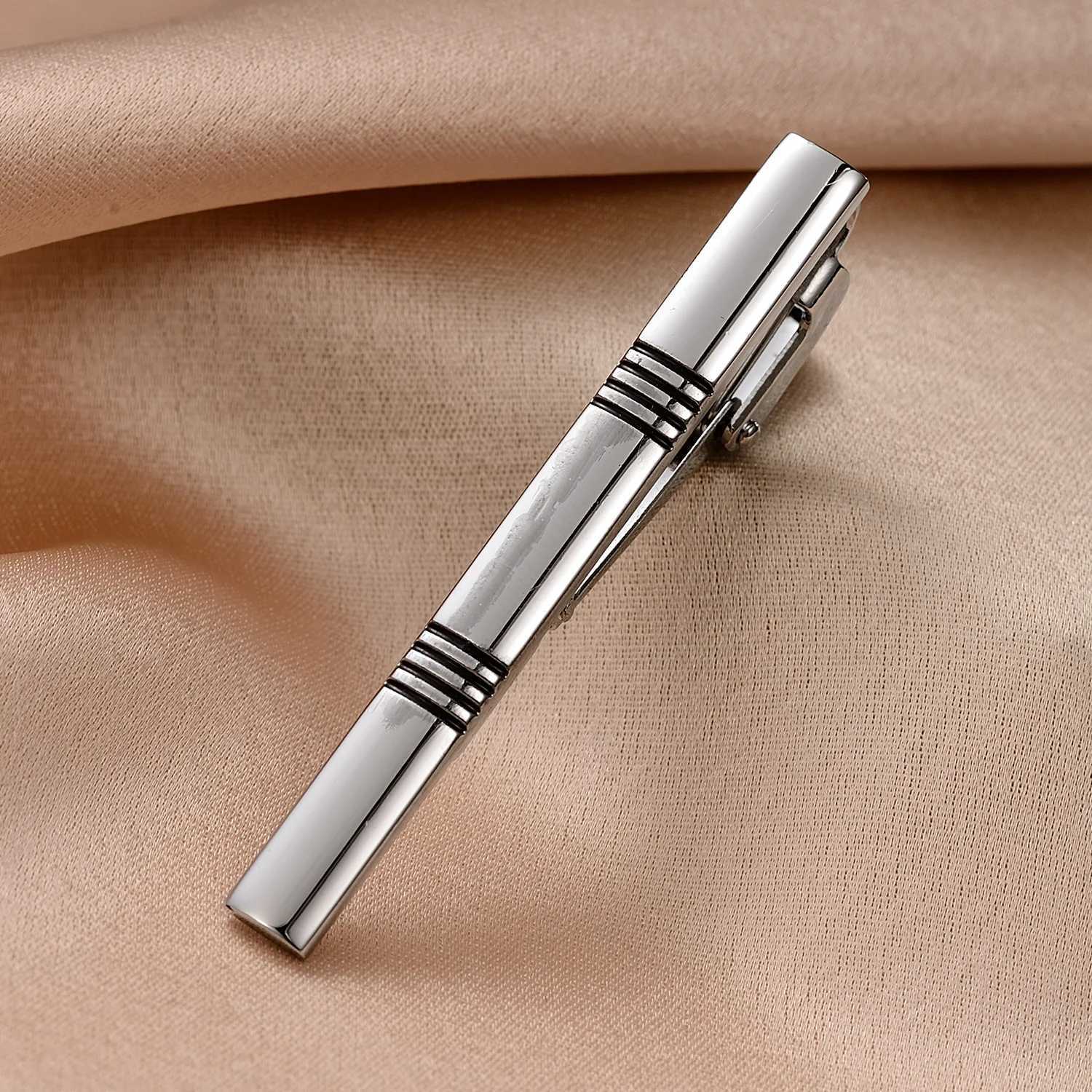 Tie Clip For Men Business Party Minimalist Tie Clips And Cufflinks To Man Shirt Gift Box Jewelry Mens Cuff Man Fashion Lawyer W250604