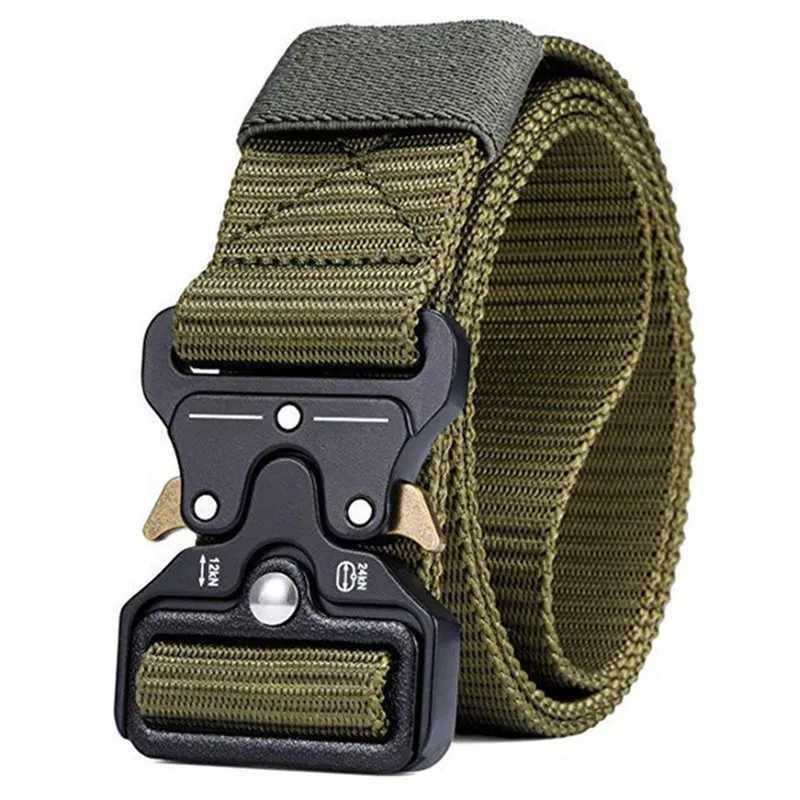 Plus Size 150 170cm Mens Belt Army Outdoor Hunting Tactical Multi Function Combat Survival Marine Corps Canvas Nylon Belts 2024 W250604