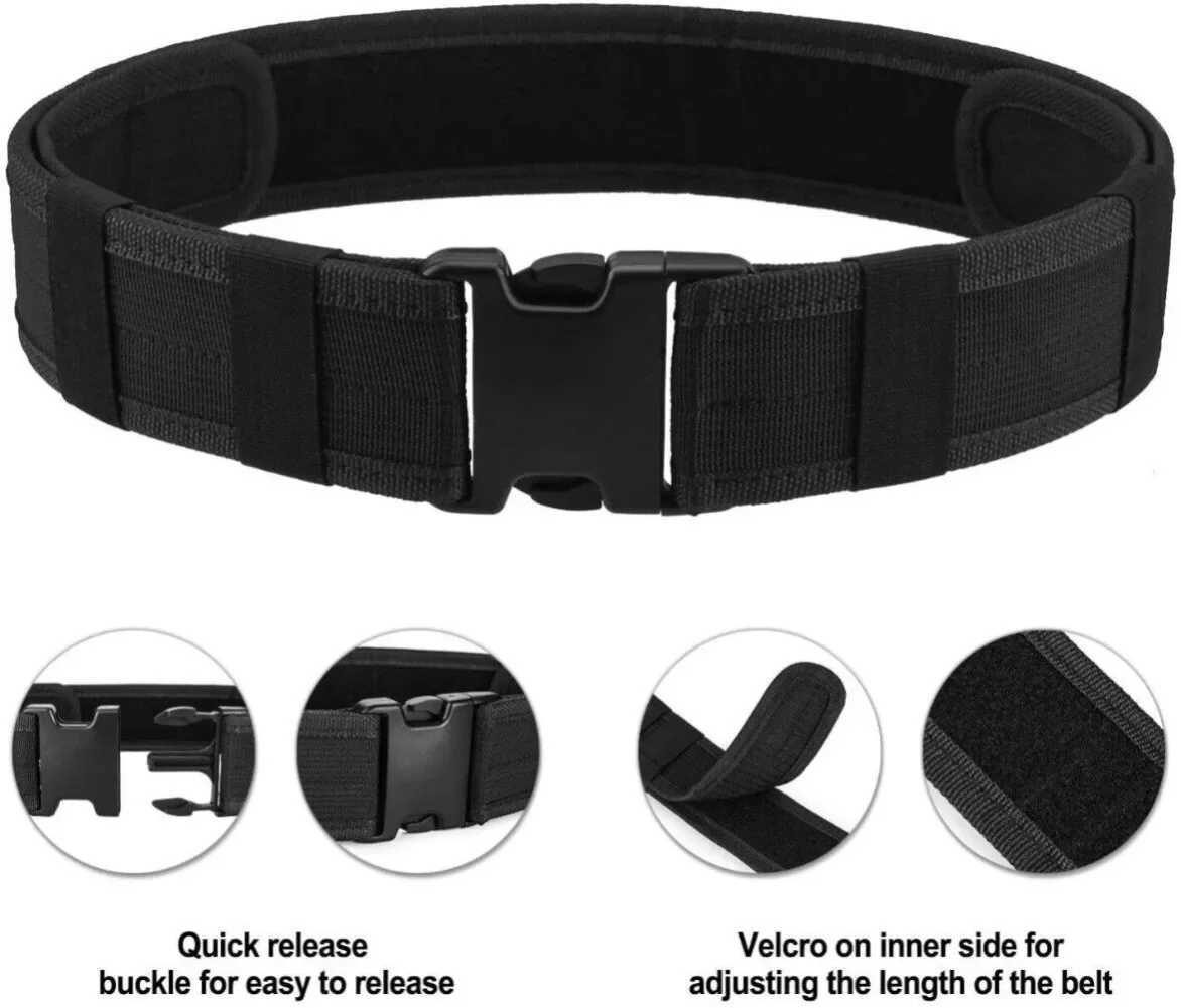 Tactical Belt Military Style Quick Release Buckle Belt Nylon Waist Belts Adjustable Army Belts Police Utility Belt for Men W250604