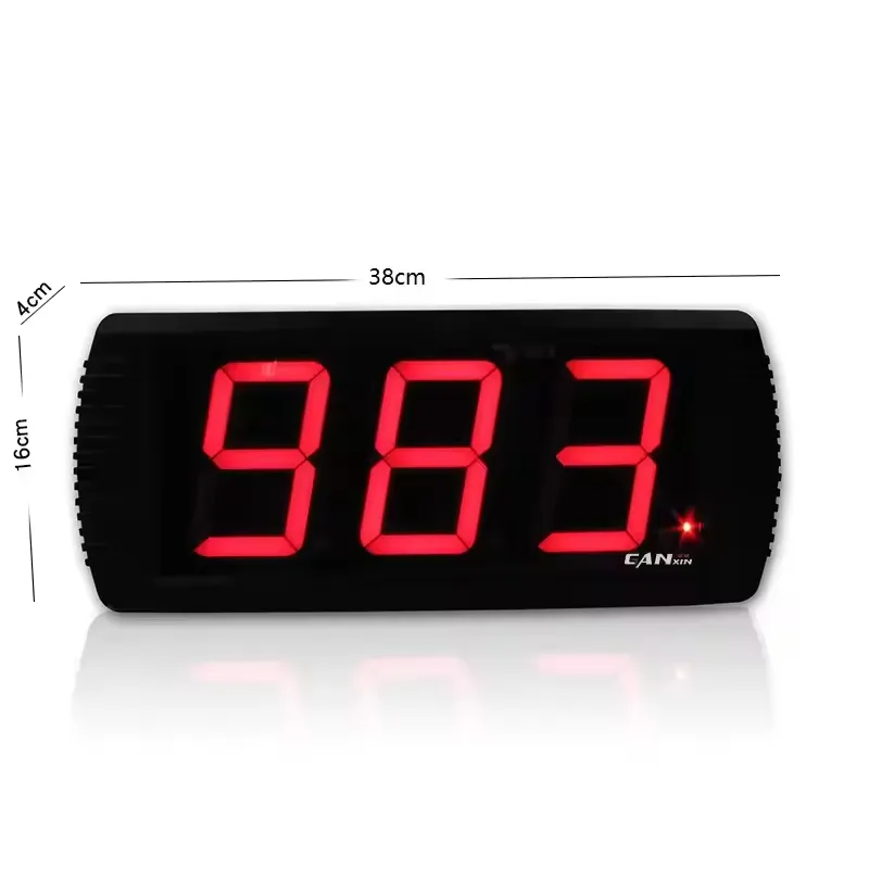 GANXIN 4-Digit LED Digital Counter, 3-Inch Red Display, 12V Countdown/Count Up Totalizer 0-9999 with Remote Control