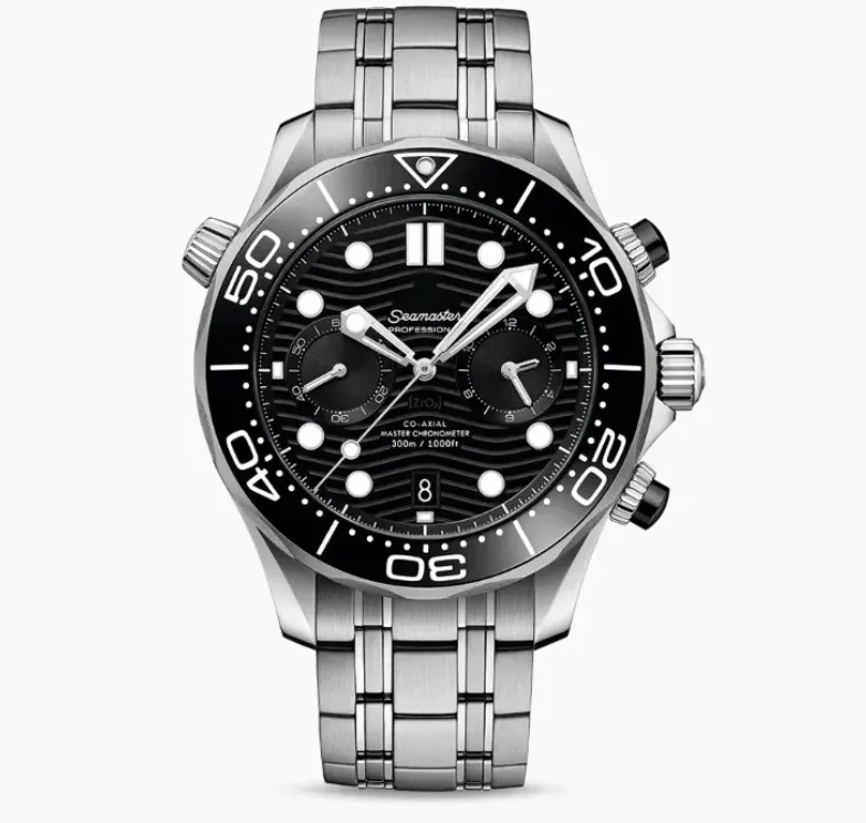 AAAAA Sea master 007 Professional Stainless Steel Wrist Watches for Men speed master Mens Watches All Dial Work Quartz Watch Stopwatch 300