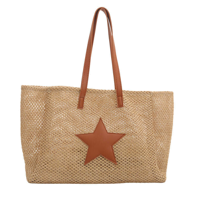 Straw Large Capacity Tote 2024 New Fashion Vacation Style Woven Simple Shoulder Underarm Bag