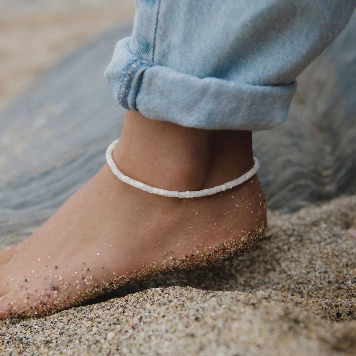 Vlen Boho Summer Beach Style Anklet for Women Boho Jewelry Natural Shell Beads Anklets Vacation Fashion W250604