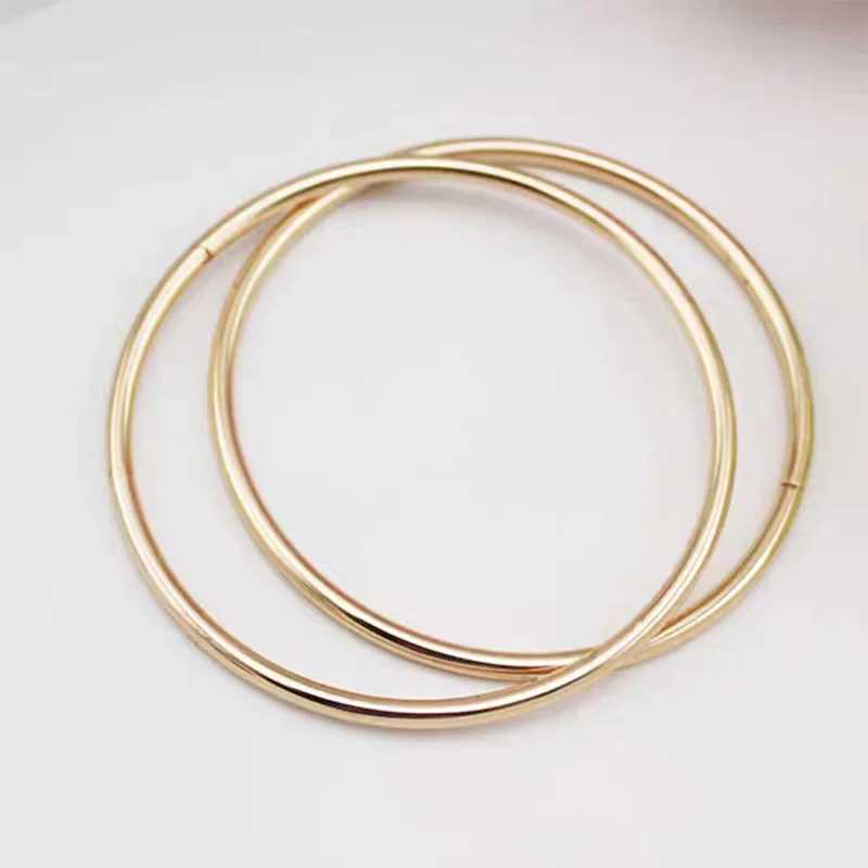 1Pcs/2Pcs Gold Round Metal Handles Handcrafted Replacement DIY Bag Handles Bag Accessory Round Handmade Hanging Hardware Rings W250604