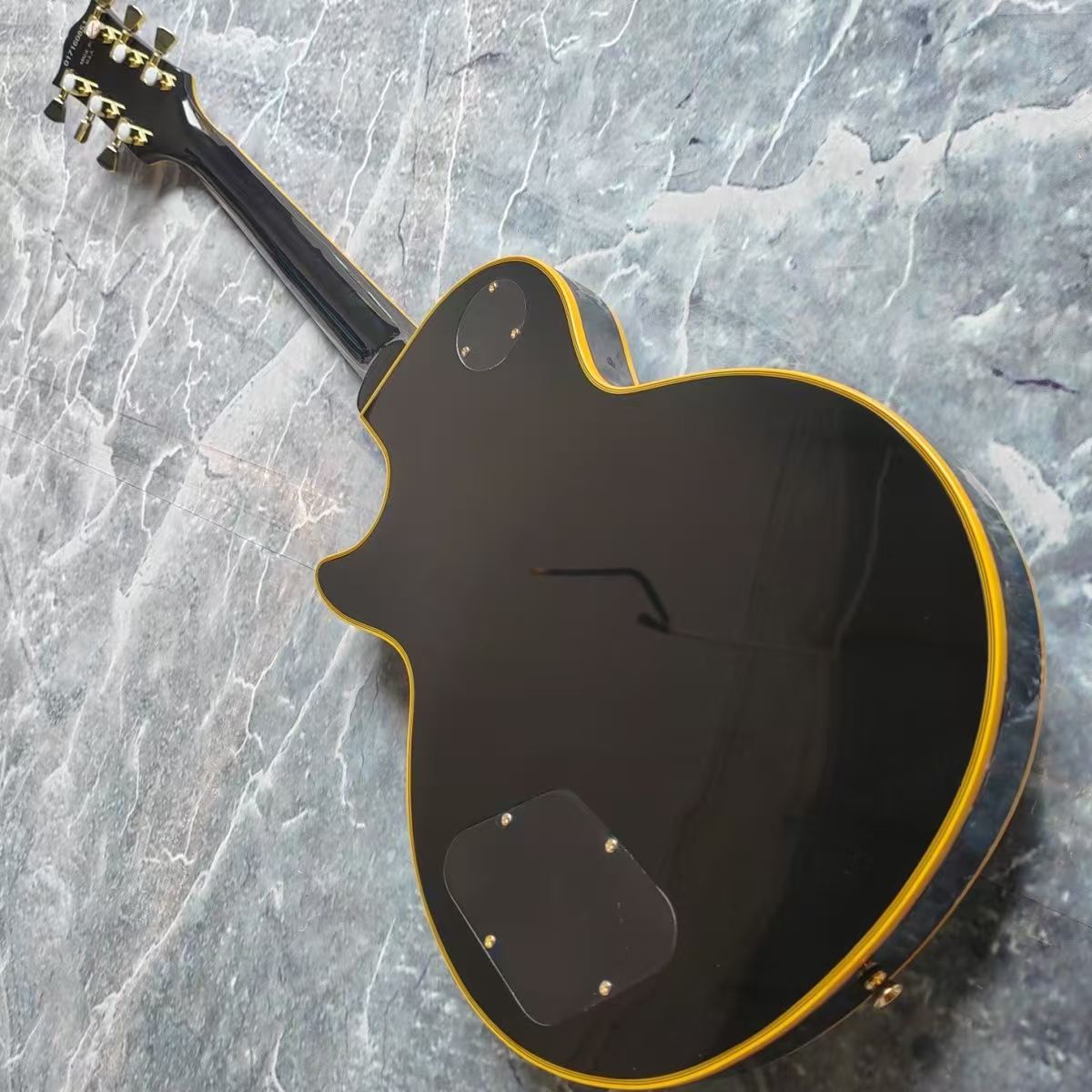 Black Finish with Yellow Trim - Fully Personalized Electric Guitar