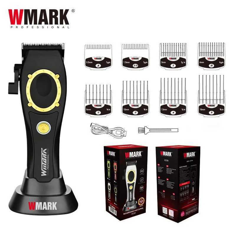 NG-7030 WMARK Mens Professional Barber Salon Hair Clipper with Charging Base 4500mAh Trimmer 8500RPM High Speed Magnetic CombXJ250604