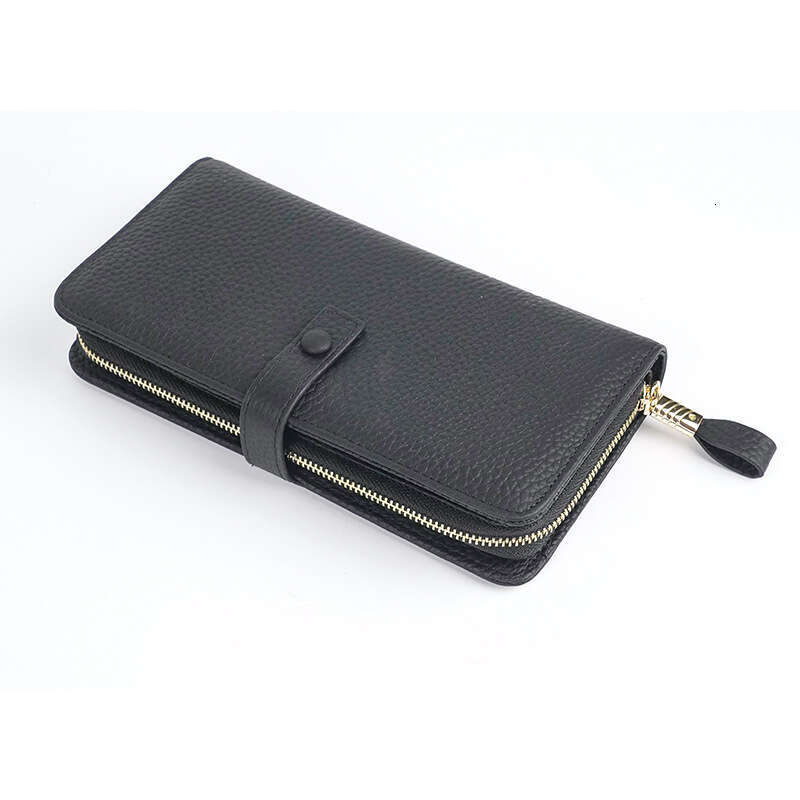 Women's New Genuine Leather Korean Style Long Clutch Lightweight Zipper Wallet Coin Purse Mini Bag