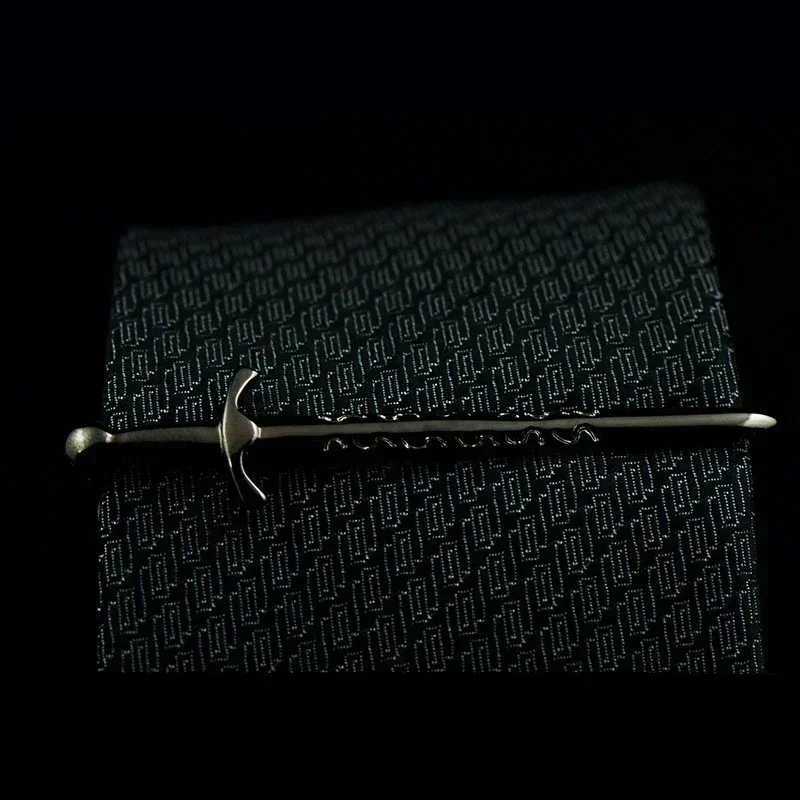 Metal Tie Clips Mens Gifts Daily Accessories Personality Simple Novelty Gun-Black Big Sword High-quality Necktie Clip W250604