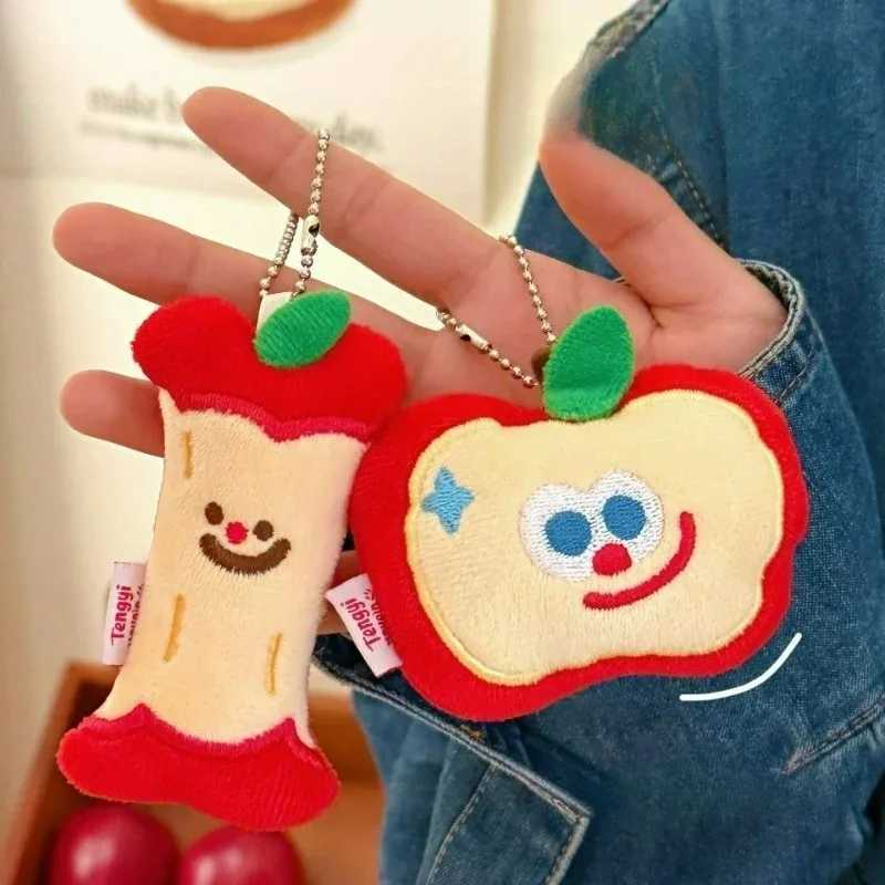 1-3pcs Cute Apple Plush Toy Keychain Cartoon Apple Creative Soft Stuffed Doll Pendant Car Key Ring Backpack Bag Decor Kid Gift W250604