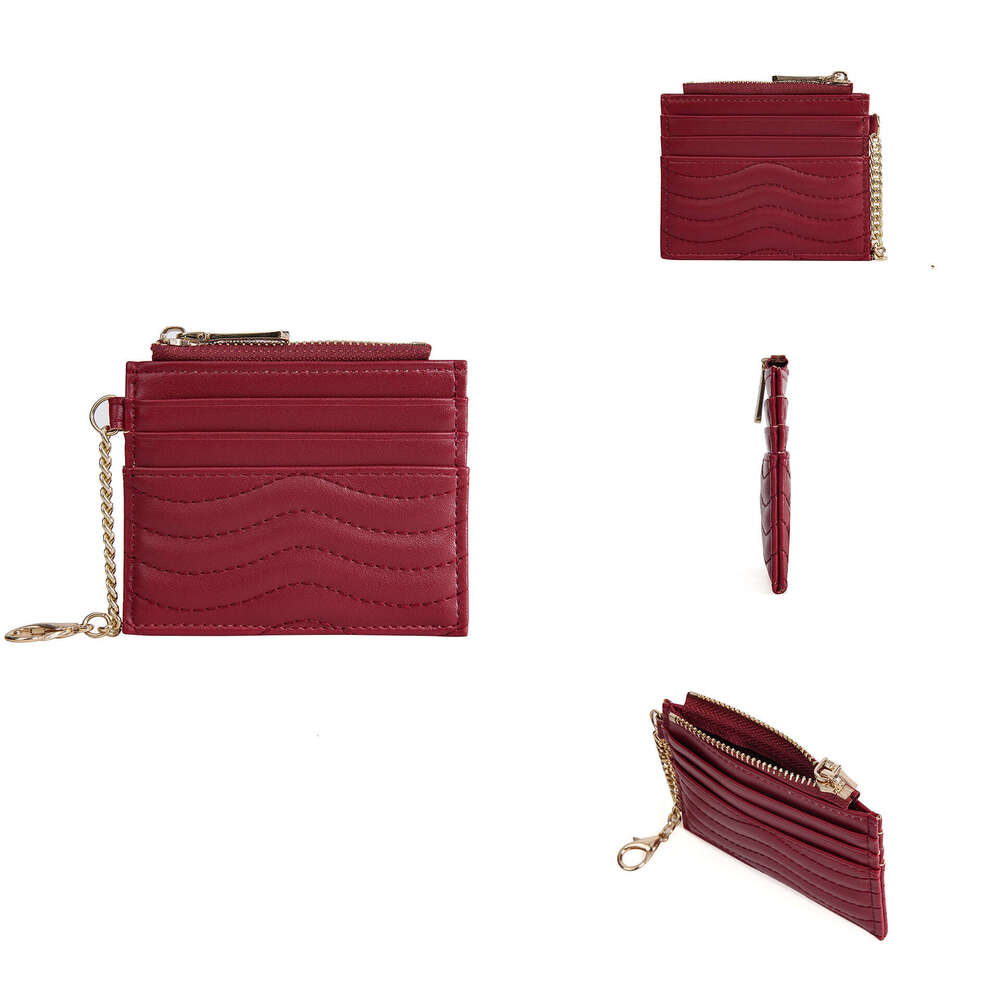 New Women's Card Holder Baellerry Quilted Multi-Card Slot Chain Mini Compact Coin Purse