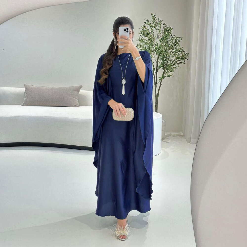 Mq096abaya Muslim Dress Modest Fashion Pullover Soft Light Embroidered Long Robe Women's Clothing B5