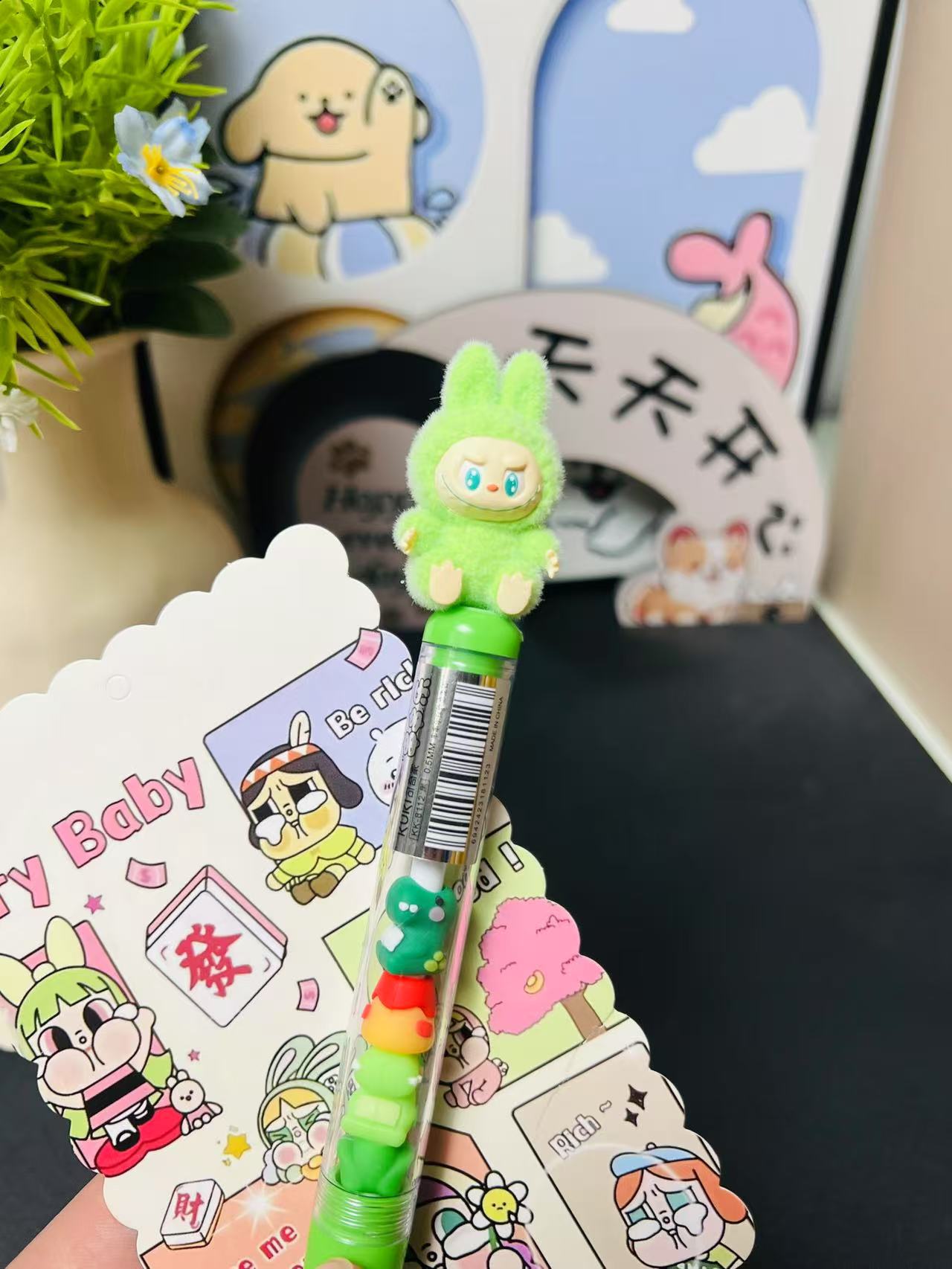 Wholesale high-quality handmade neutral pens office stationery labubu pens back to school supplies Stationery suppl