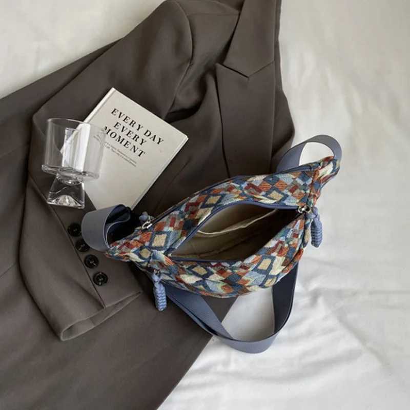 Bohemia Corduroy Belt Bags for Women Fashion Fanny Pack Female Banana Waist Bag Hip Purse Shoulder Crossbody Chest Bag Pocket W250604