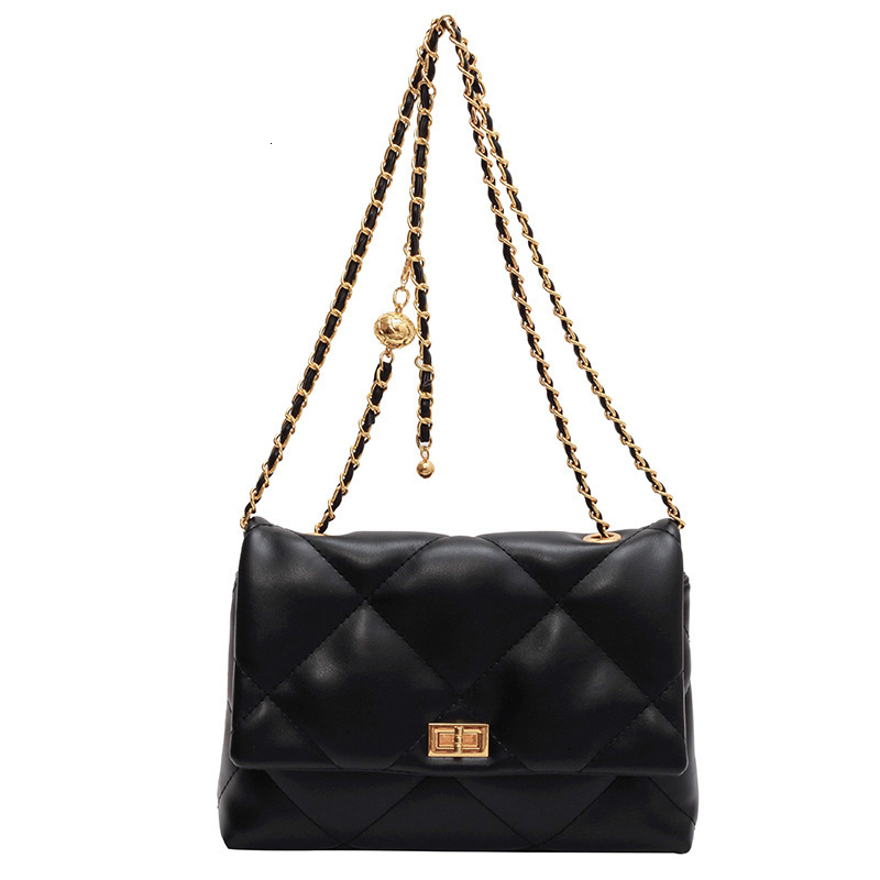 Black Free Shipping Bag For Women Shopping Bag 2025 New Fashionable High-end Single Designer Shoulder Small Square Bag Stylish Versatile Chain Crossbo